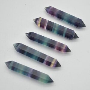 Rainbow Fluorite Double Terminated Crystal Point Tower Wand - 6cm - 7cm