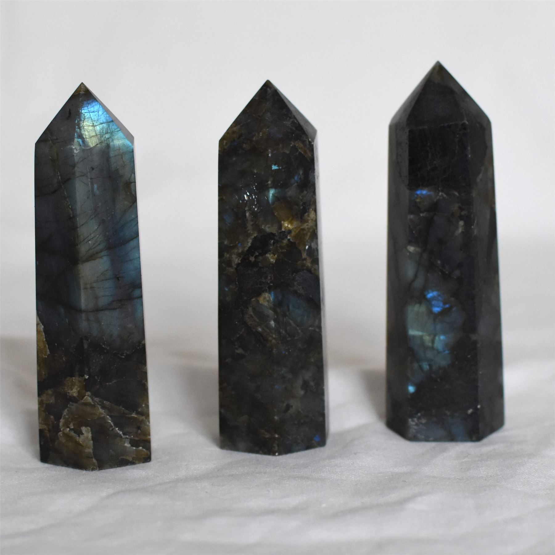 Labradorite Point Tower Wand - 10cm