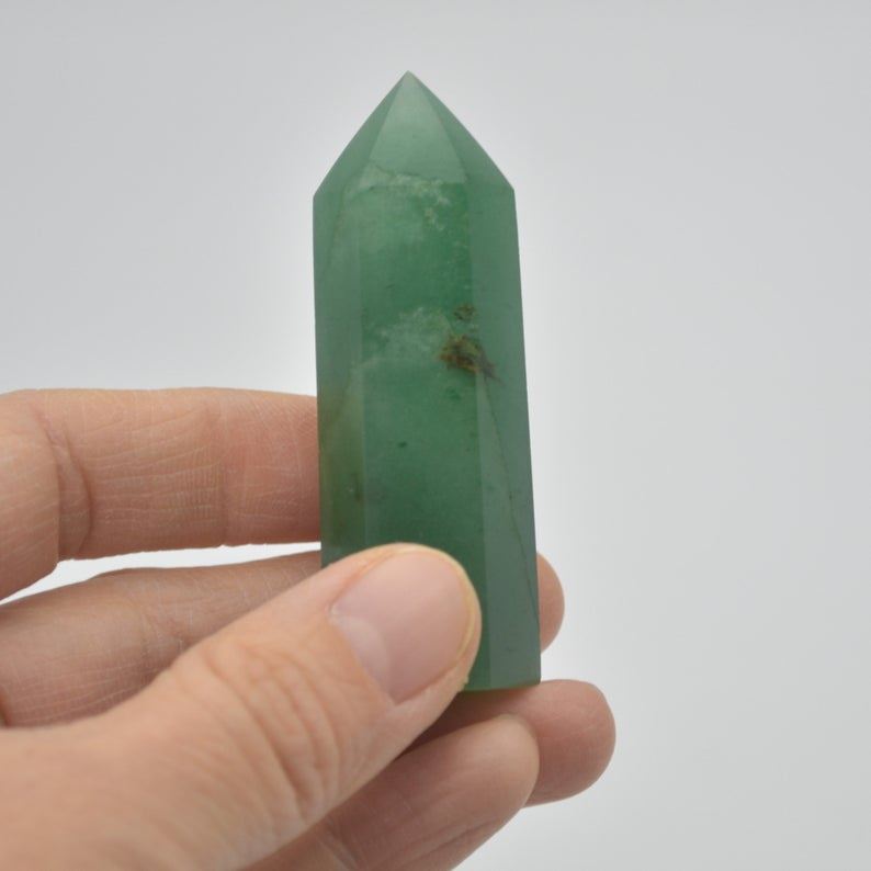 Green Aventurine Crystal Point, Tower, Wand - 3 Sizes - Image 4