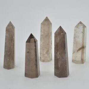 Smoky Quartz Crystal Point Tower Wand - 6cm - 7cm