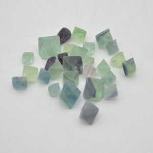 Rainbow Fluorite Gemstone Tumblestone Diamond Shapes - 50g - 9mm - 15mm