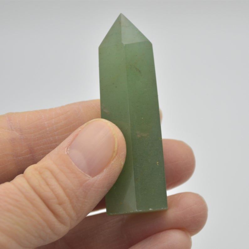 Green Aventurine Crystal Point, Tower, Wand - 3 Sizes - Image 2