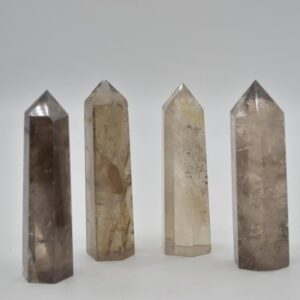 Smoky Quartz Crystal Point Tower Wand - 8cm - 9cm