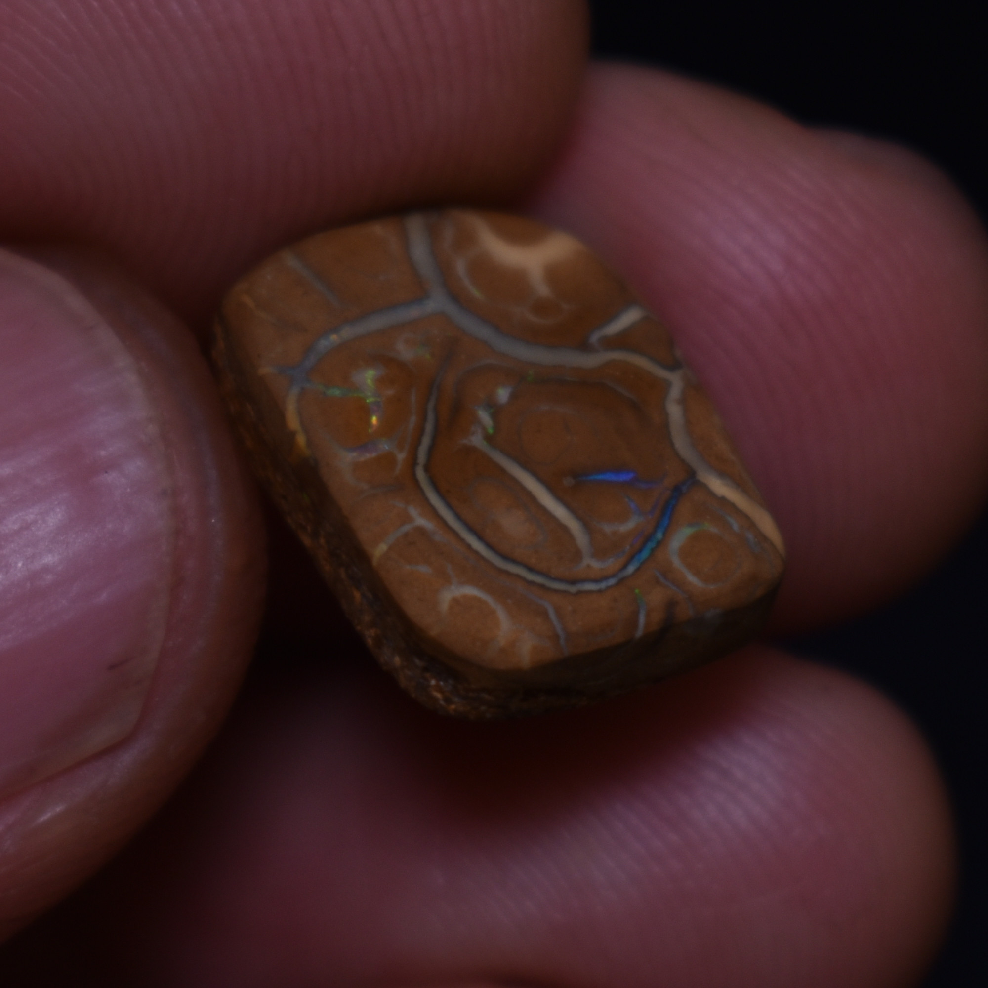 Australian Rough Boulder Opal, Raw Matrix Specimen - 7ct weight #06 - Image 3