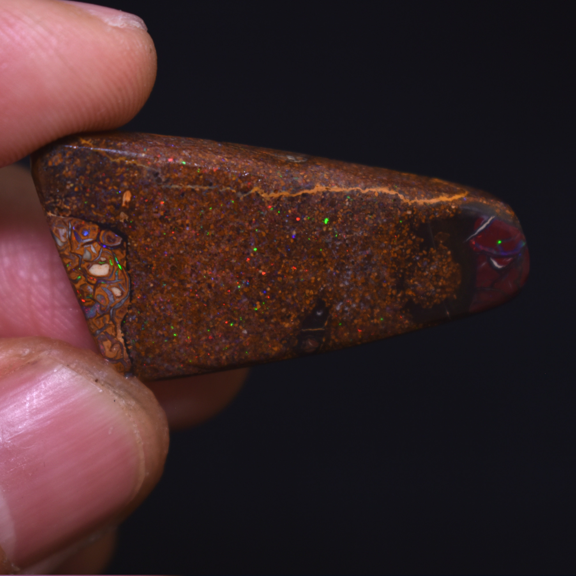 Australian Rough Boulder Opal, Raw Matrix Specimen - 31ct weight #28 - Image 2