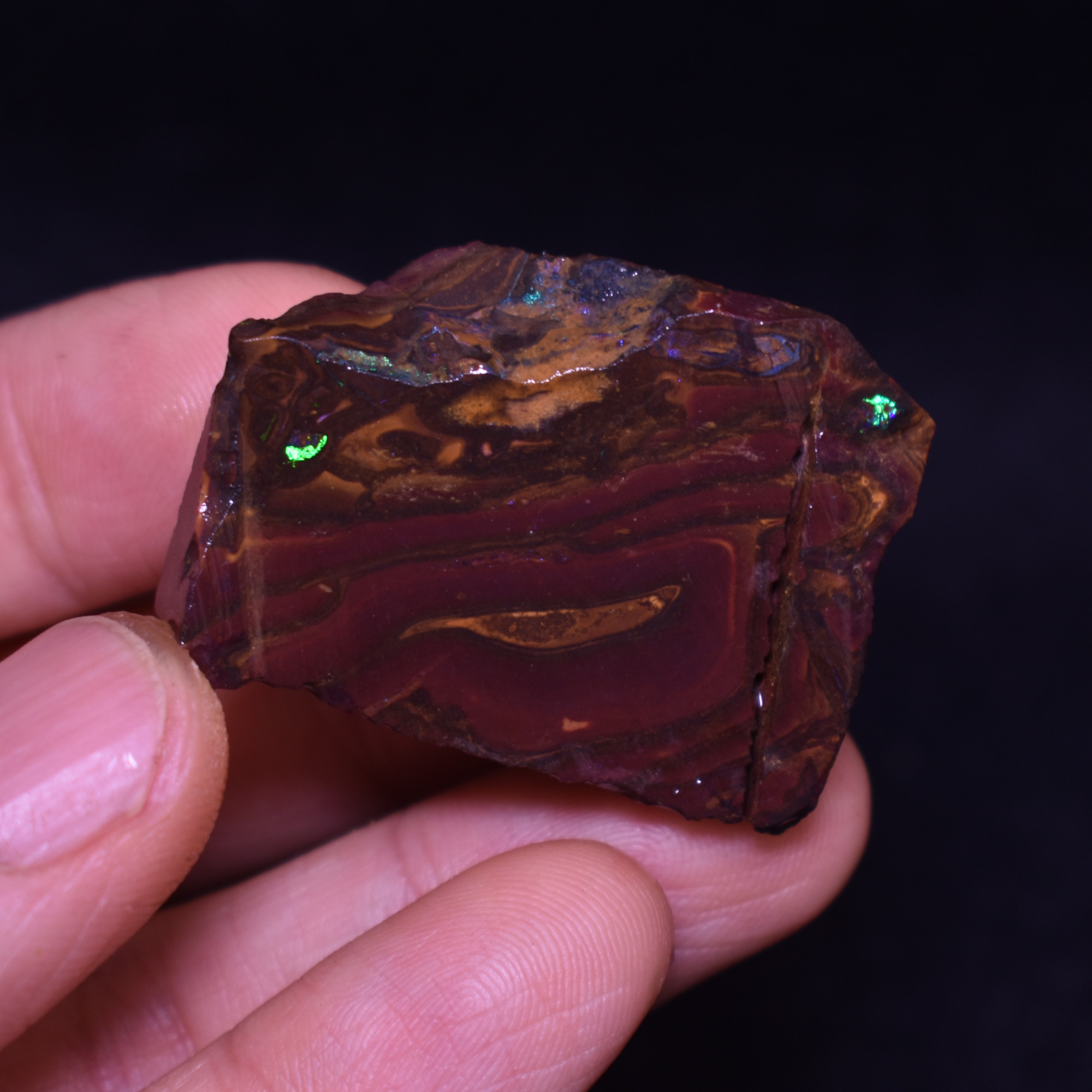 Australian Rough Boulder Opal, Raw Matrix Specimen – 152ct weight #68