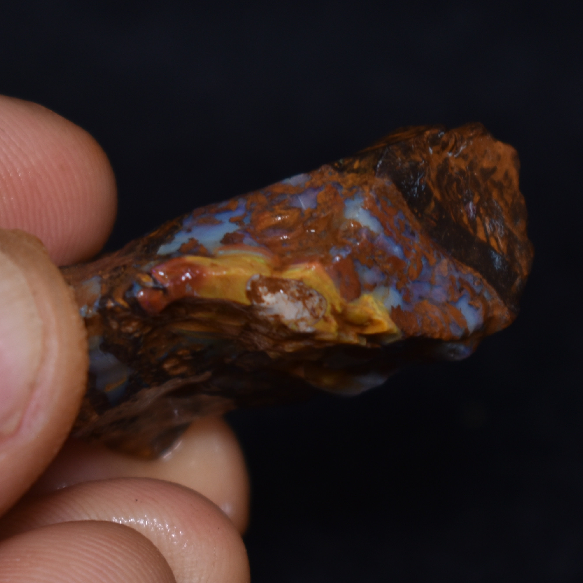 Australian Rough Boulder Opal, Raw Matrix Specimen – 53ct weight #76 - Image 4