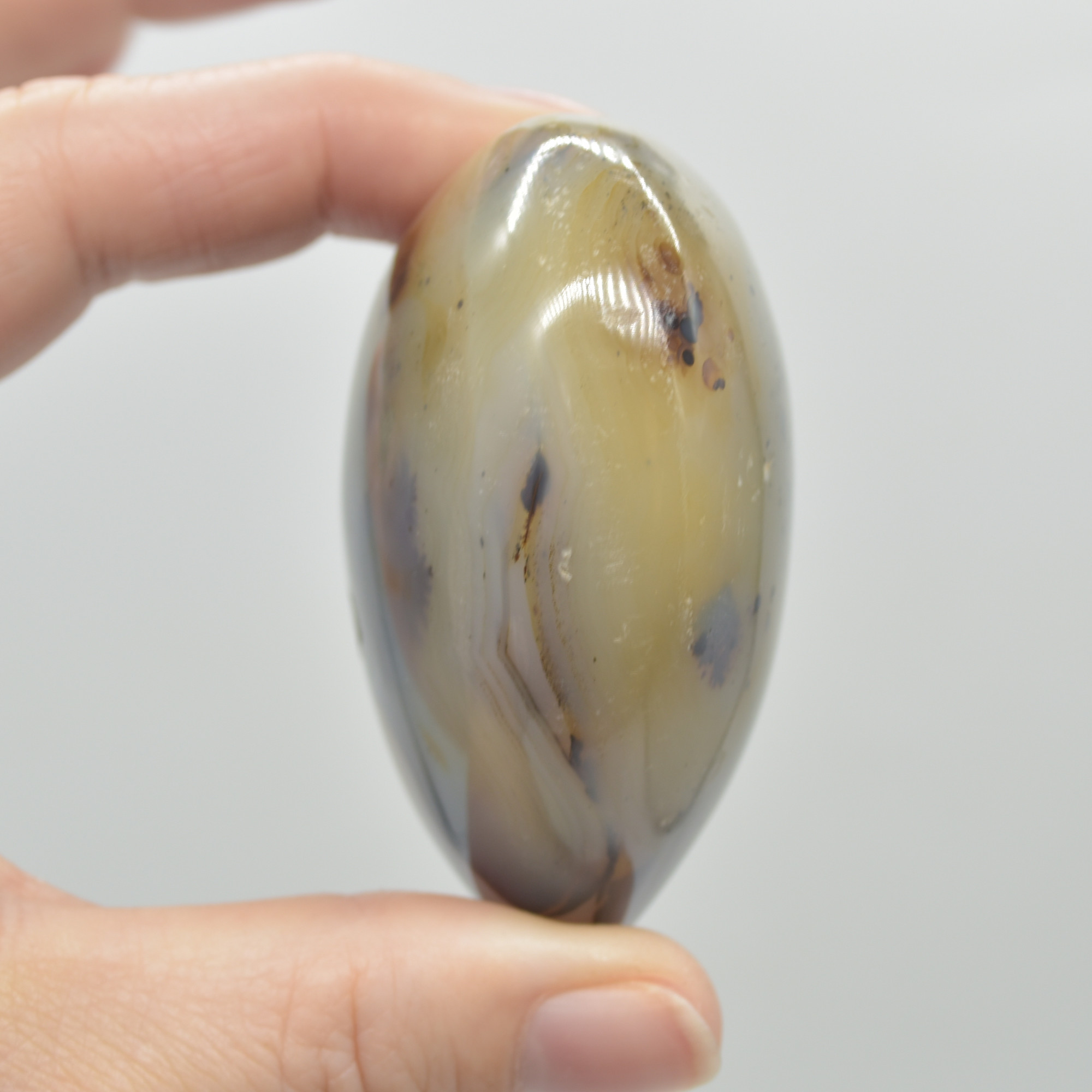 Dendritic Agate Crystal Puffy Heart - 171 grams - #5 - Image 2