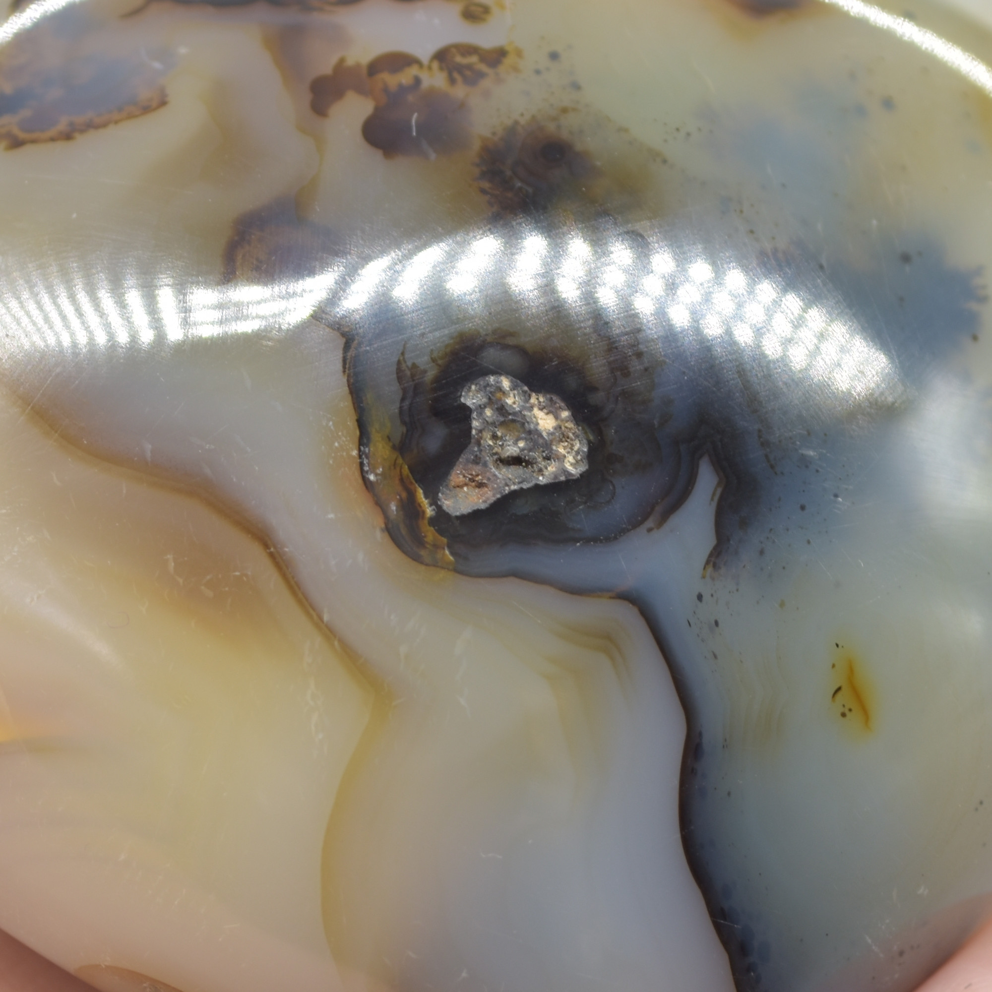 Dendritic Agate Crystal Puffy Heart - 171 grams - #5 - Image 5