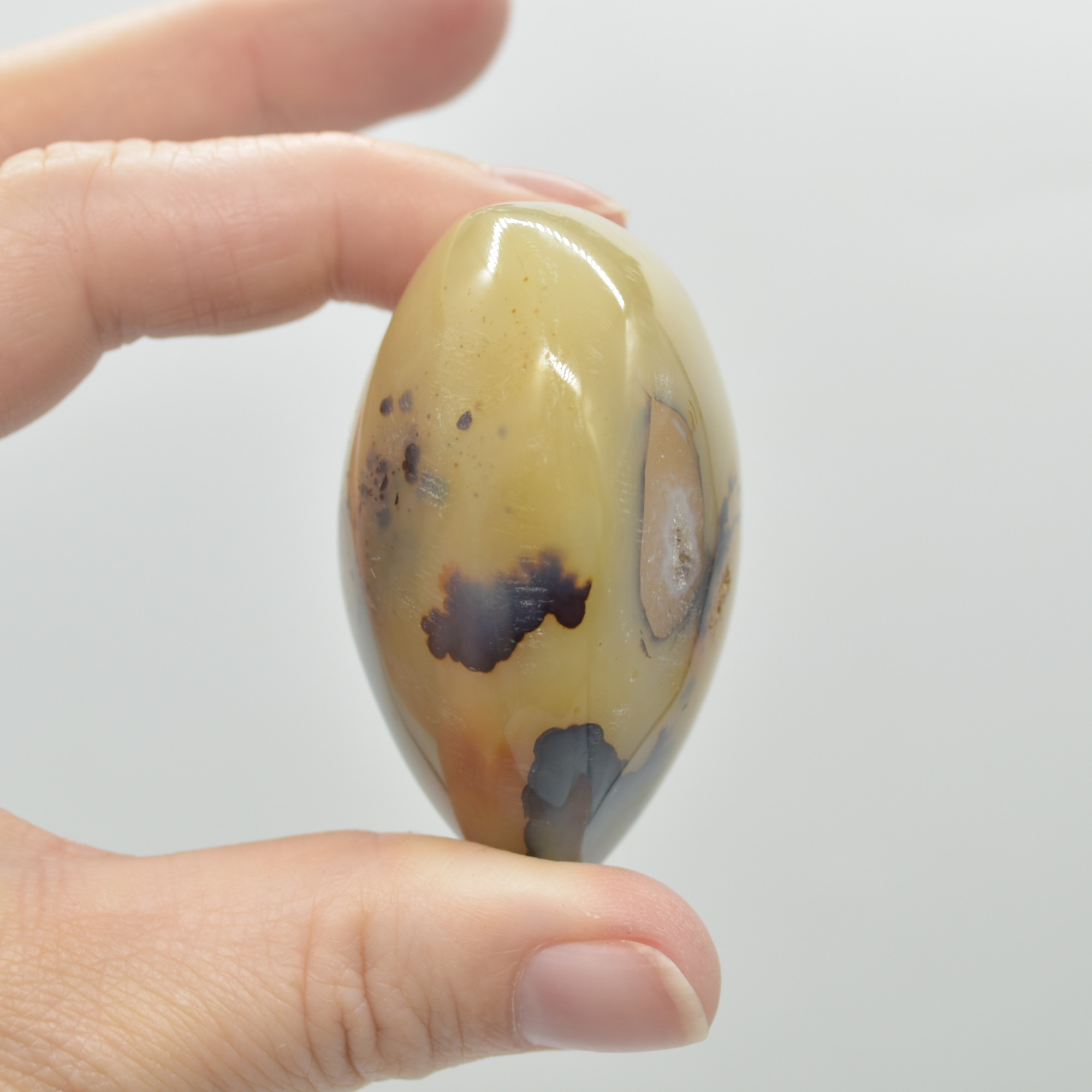 Dendritic Agate Crystal Puffy Heart - 125 grams - #6 - Image 2
