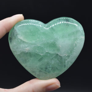 Green Fluorite Crystal Puffy Heart - 136 grams - #4