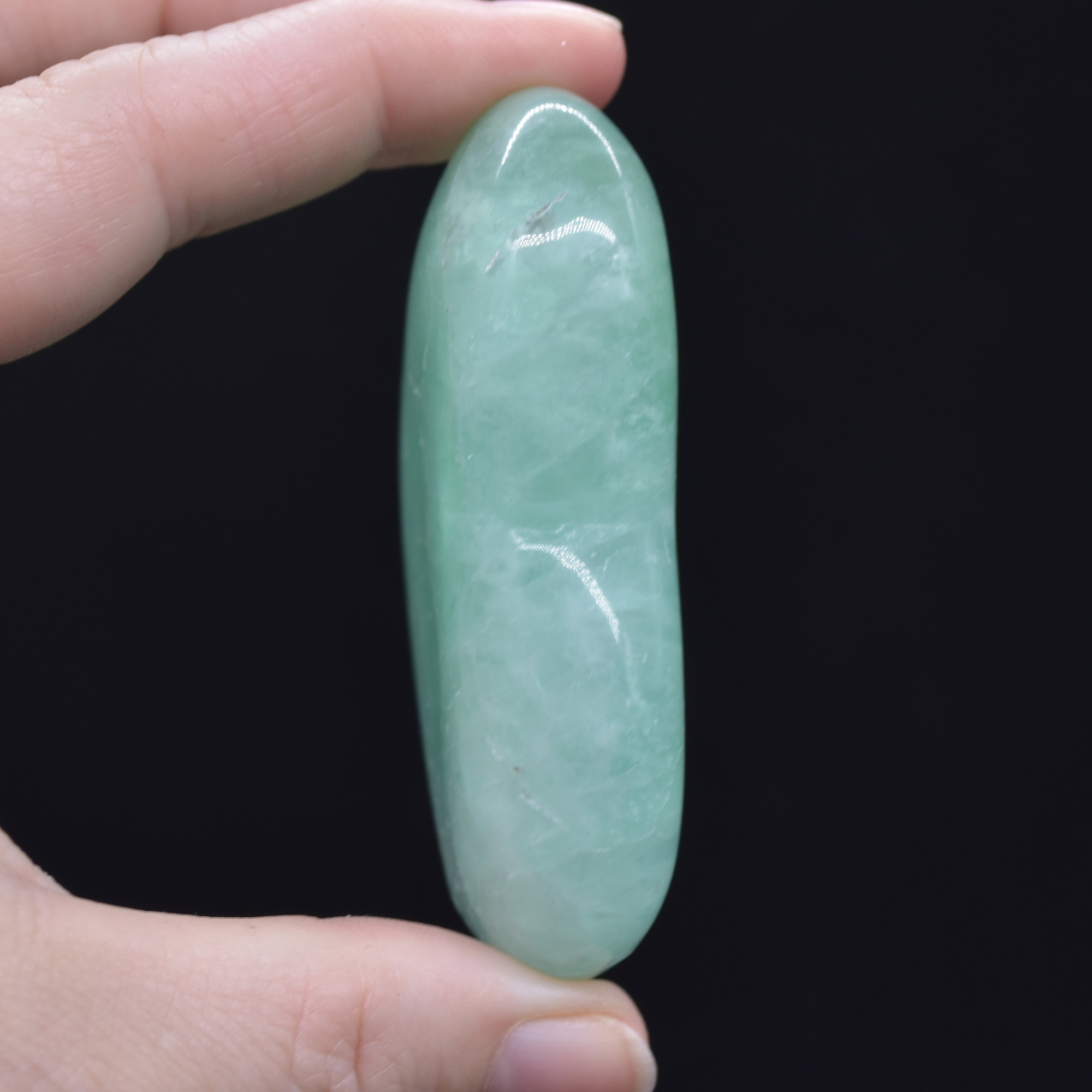 Green Fluorite Crystal Puffy Heart - 147 grams - #2 - Image 3