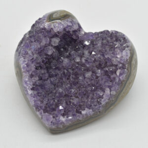 Amethyst Raw Cluster Crystal Heart - 292 grams #001