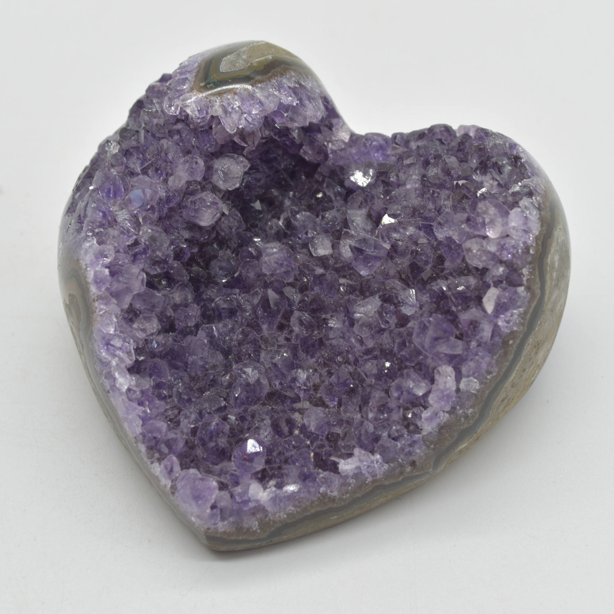 Amethyst Raw Cluster Crystal Heart - 292 grams #001