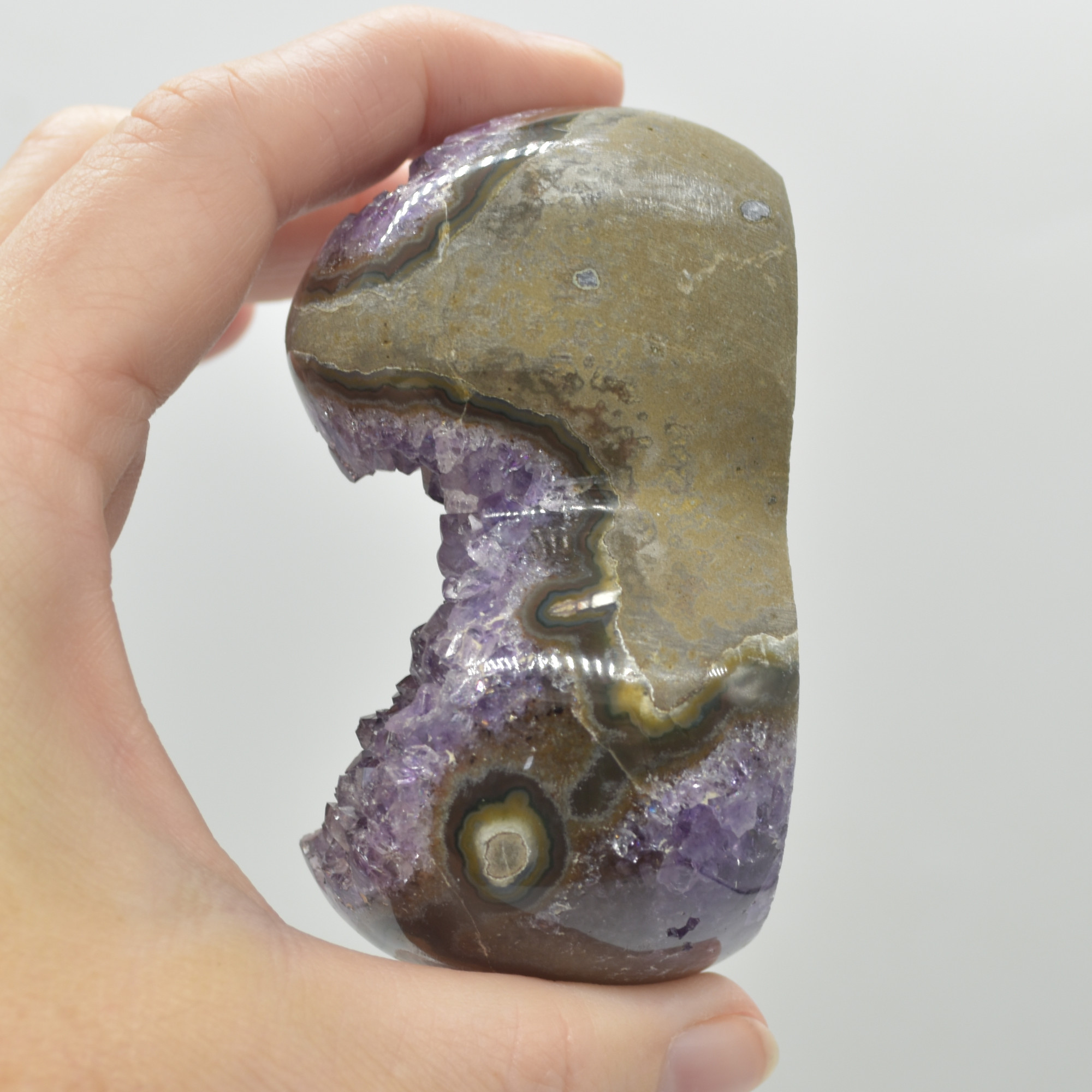 Amethyst Raw Cluster Crystal Heart - 292 grams #001 - Image 5