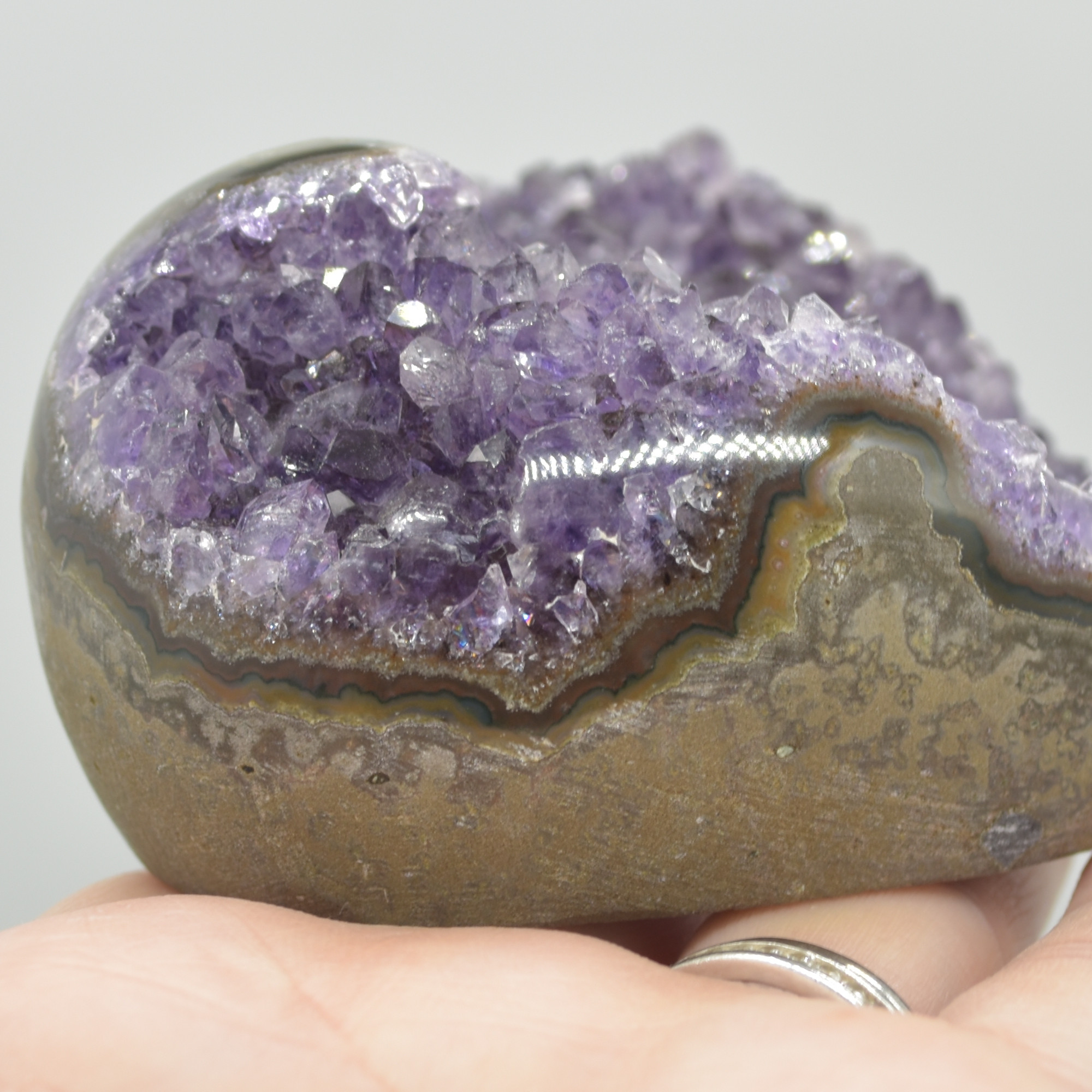 Amethyst Raw Cluster Crystal Heart - 292 grams #001 - Image 6