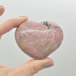 Rhodonite Crystal Puffy Heart - 137 grams - #4