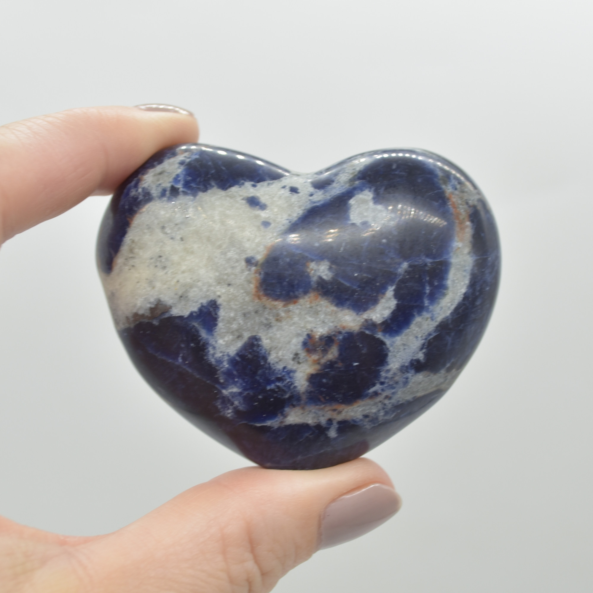 Sodalite Crystal Puffy Heart - 111 grams - #8 - Image 3