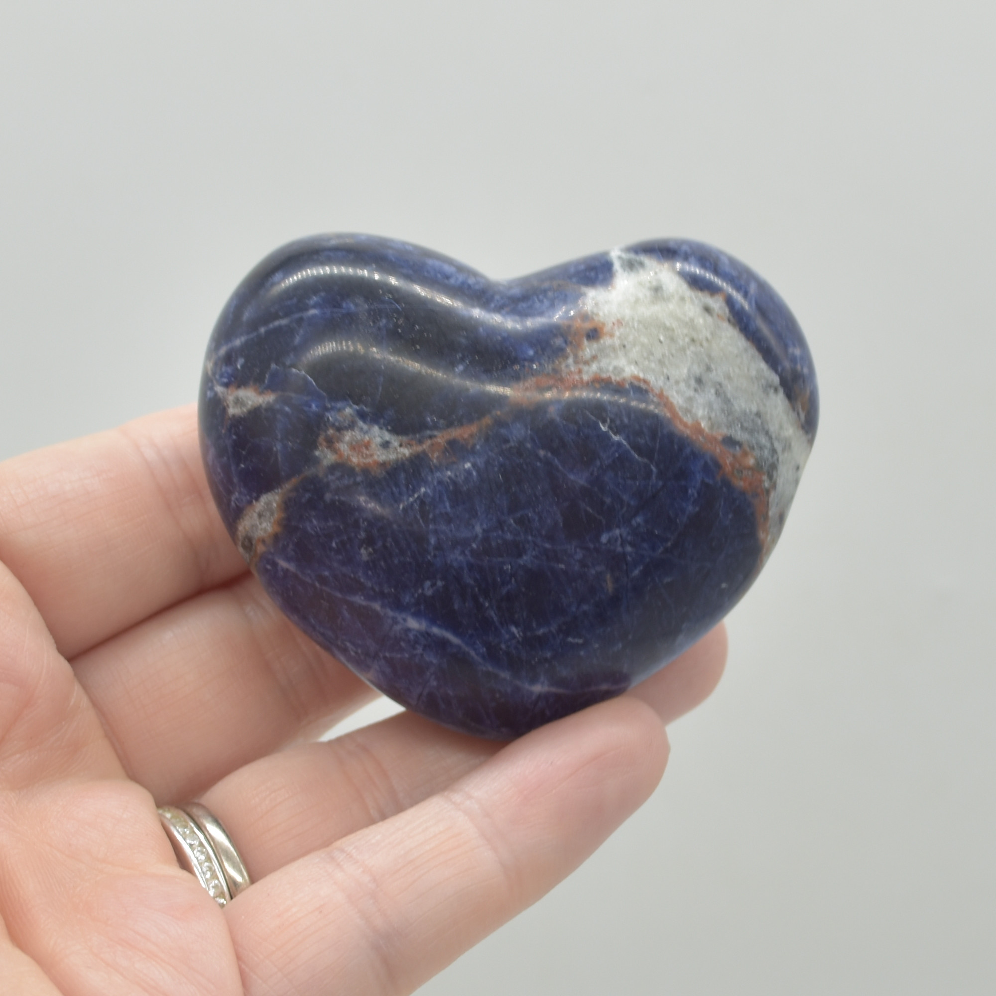 Sodalite Crystal Puffy Heart - 111 grams - #8 - Image 5