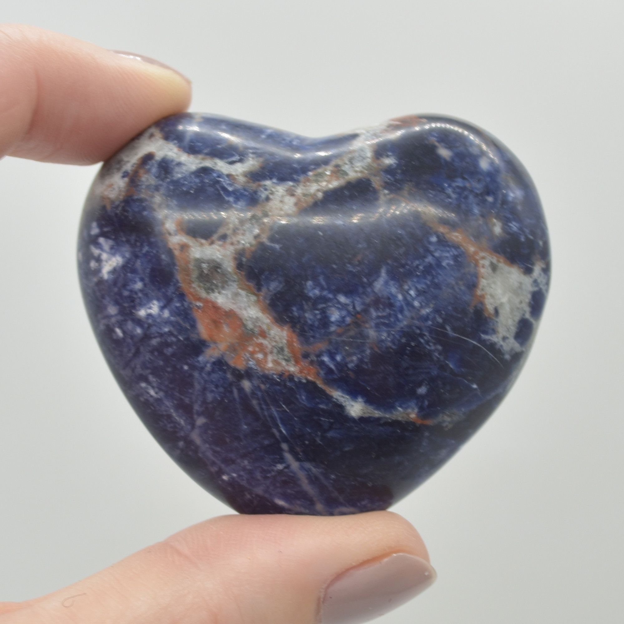 Sodalite Crystal Puffy Heart - 77 grams - #17