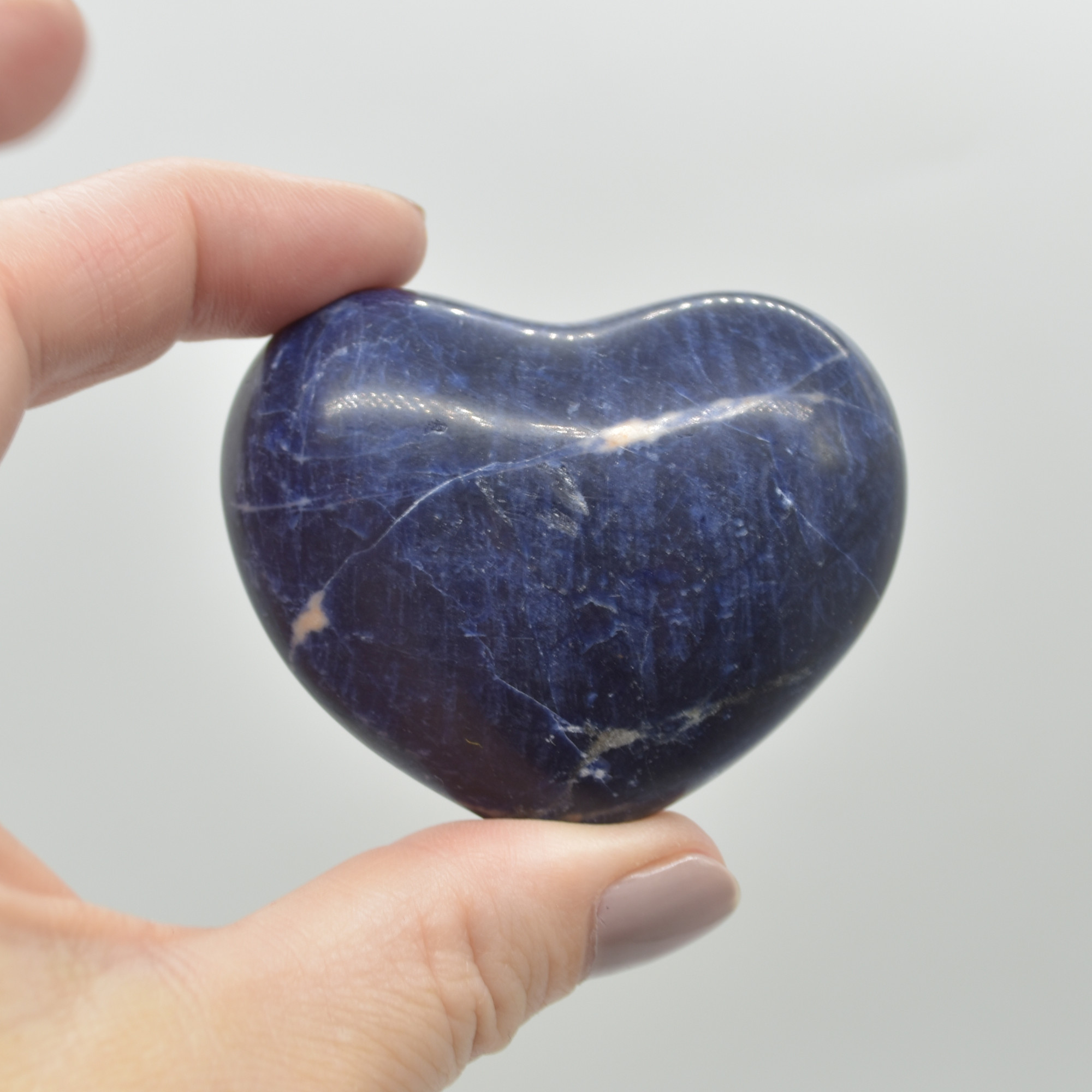 Sodalite Crystal Puffy Heart - 90 grams - #14 - Image 3