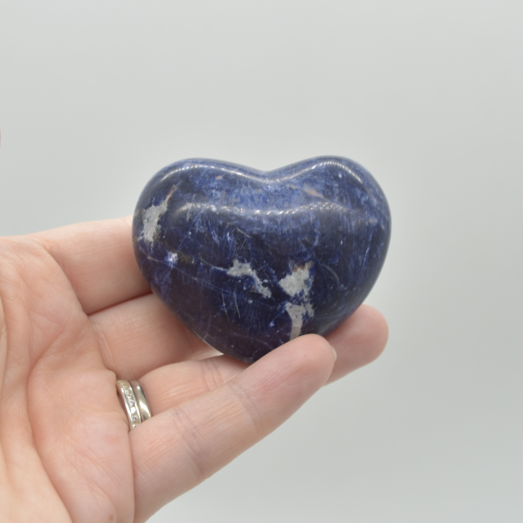 Sodalite Crystal Puffy Heart - 90 grams - #14 - Image 4