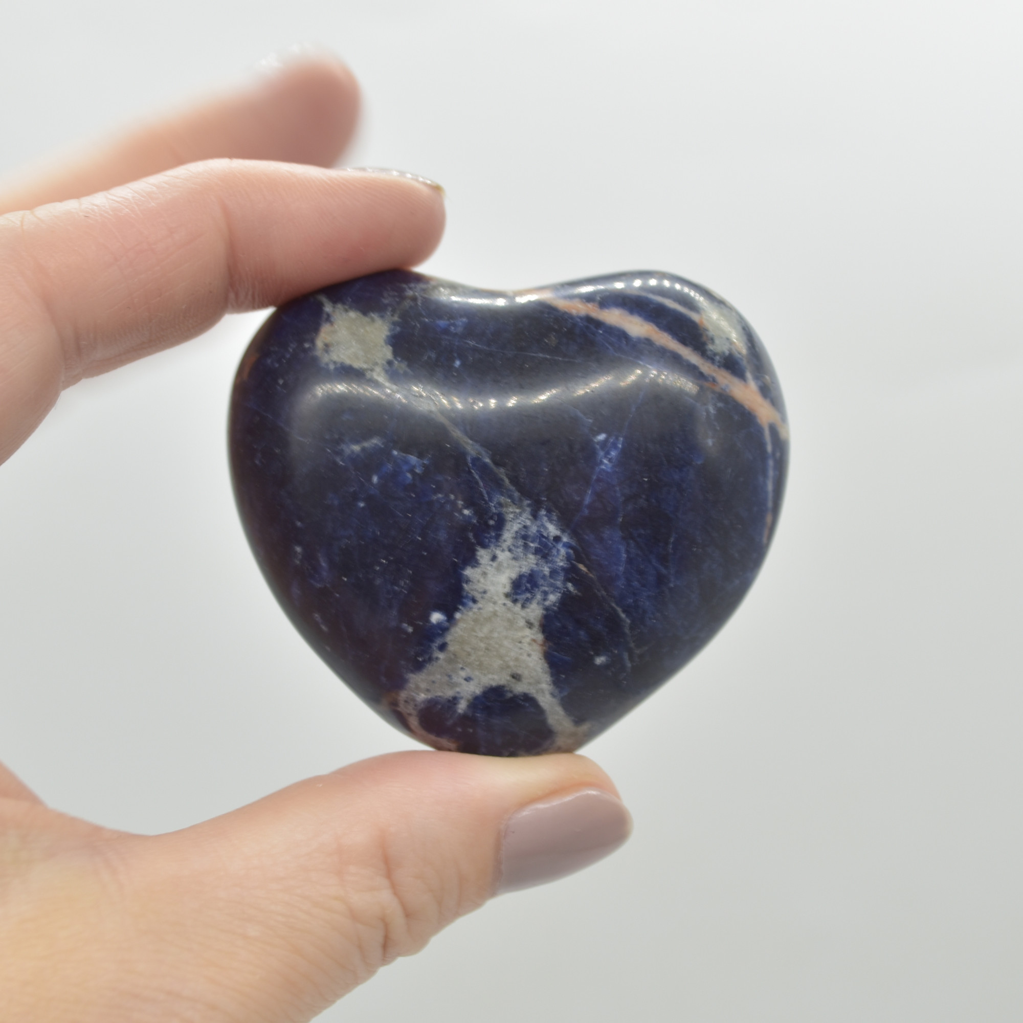 Sodalite Crystal Puffy Heart - 93 grams - #13 - Image 3