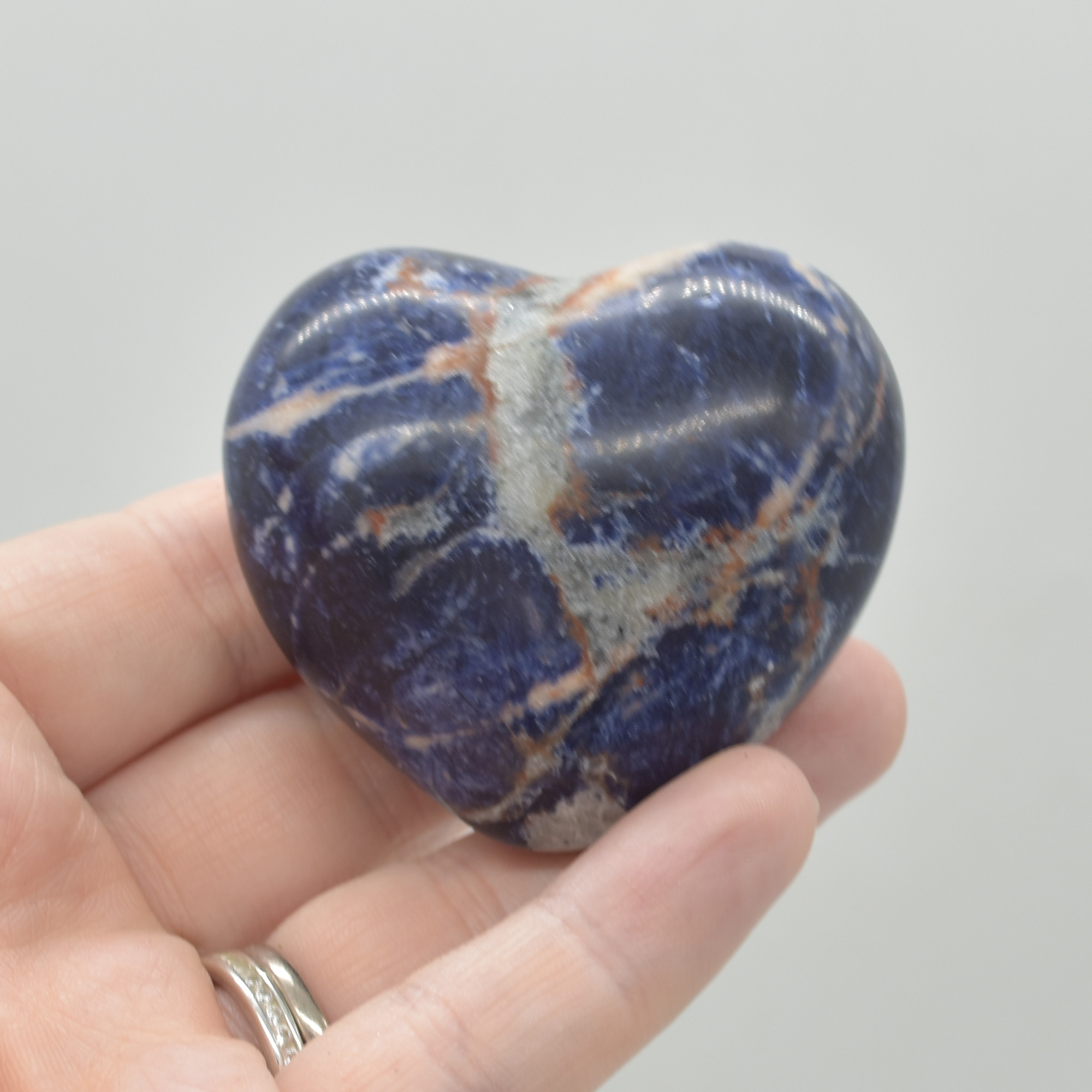 Sodalite Crystal Puffy Heart - 93 grams - #13 - Image 4