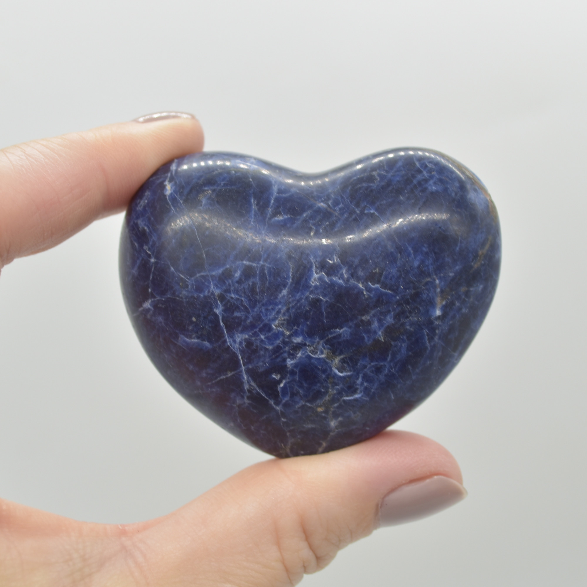 Sodalite Crystal Puffy Heart - 95 grams - #11