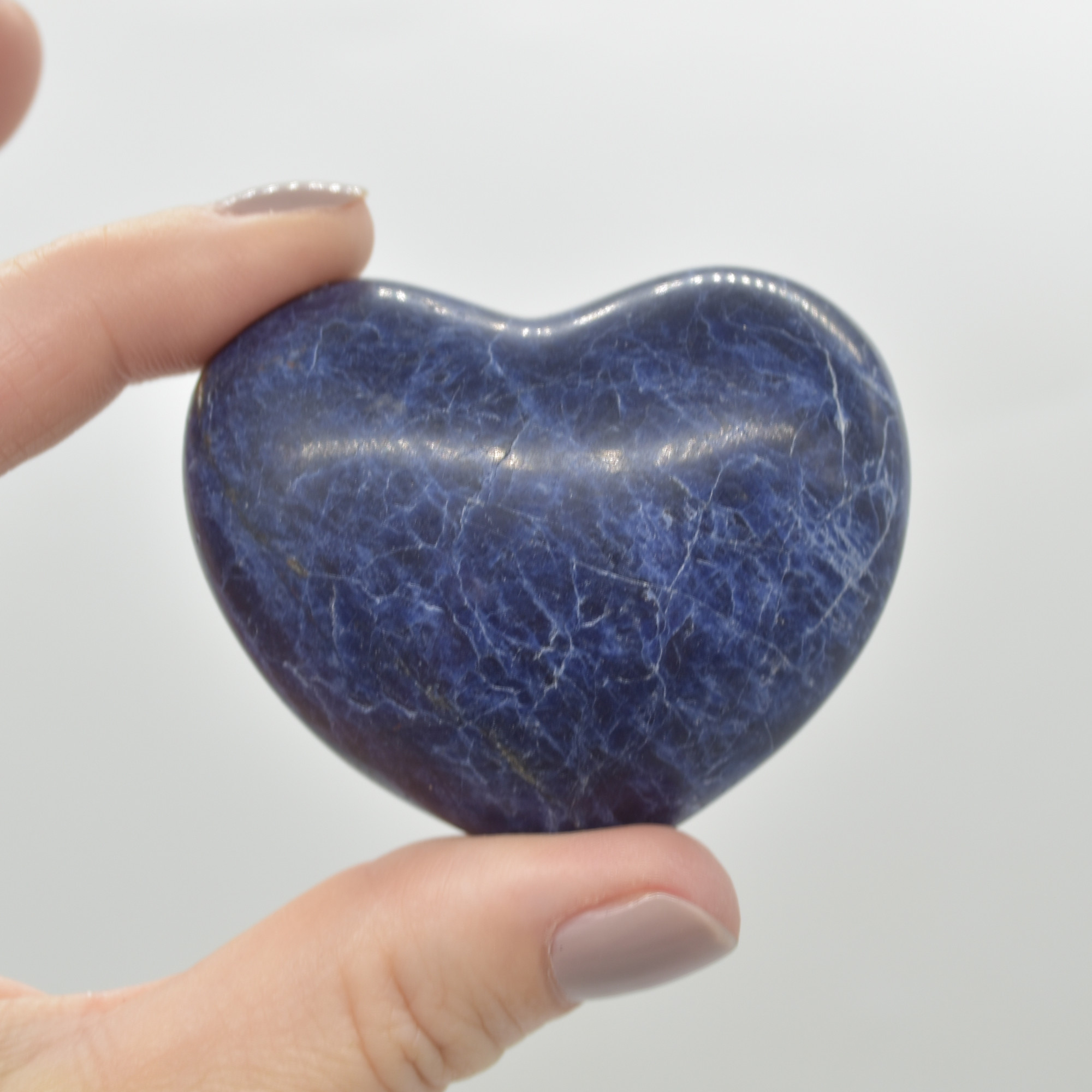 Sodalite Crystal Puffy Heart - 95 grams - #11 - Image 3