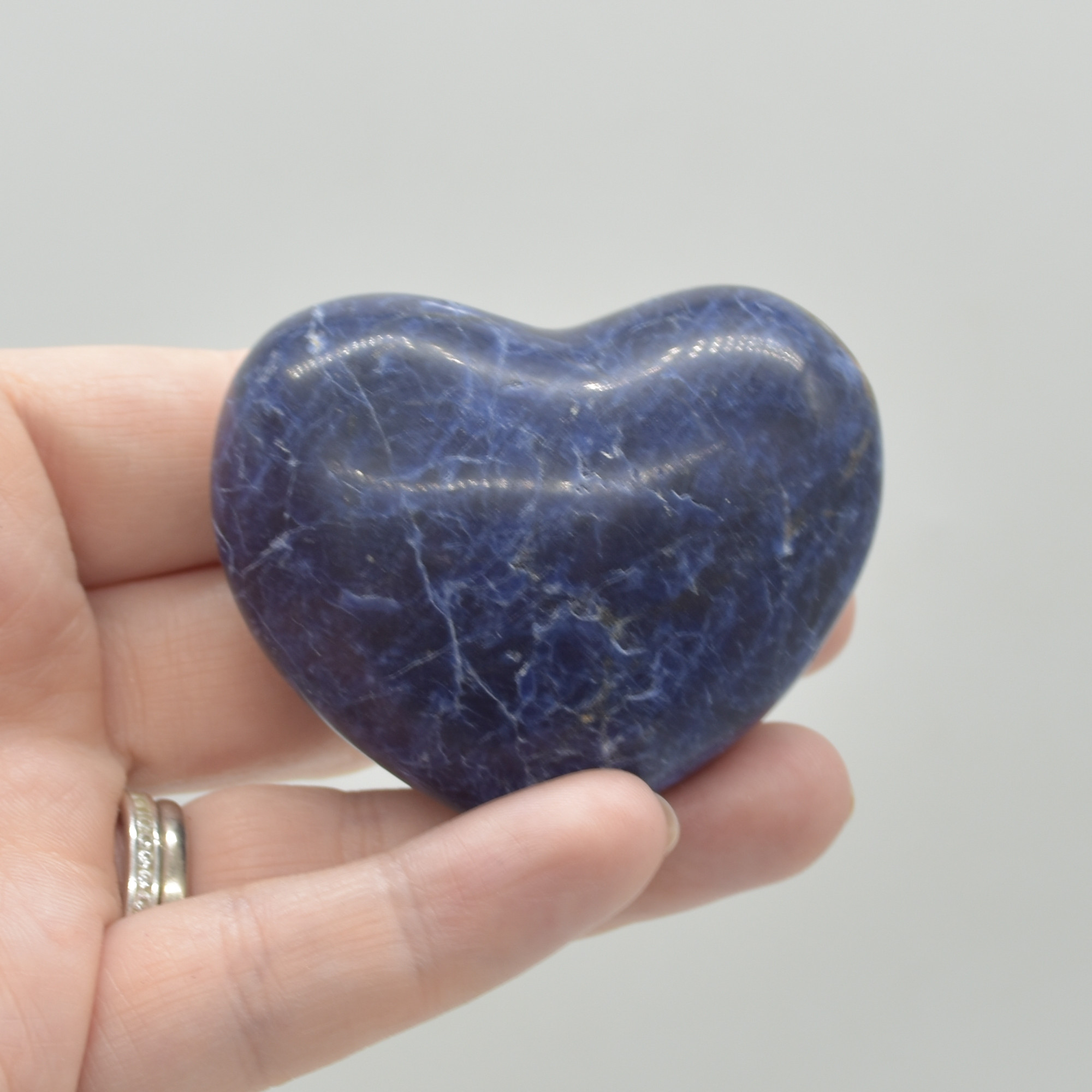 Sodalite Crystal Puffy Heart - 95 grams - #11 - Image 5