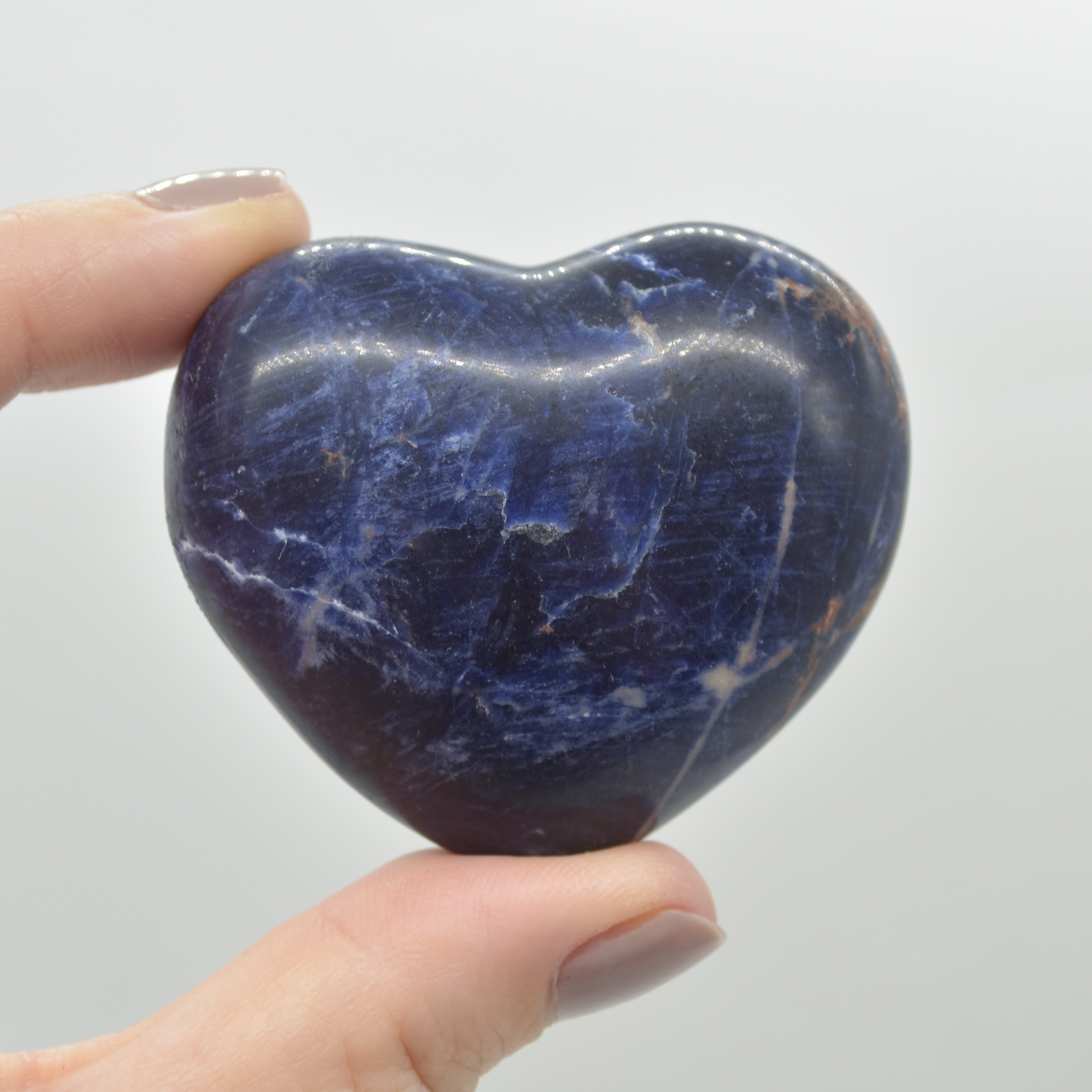 Sodalite Crystal Puffy Heart - 95 grams - #15