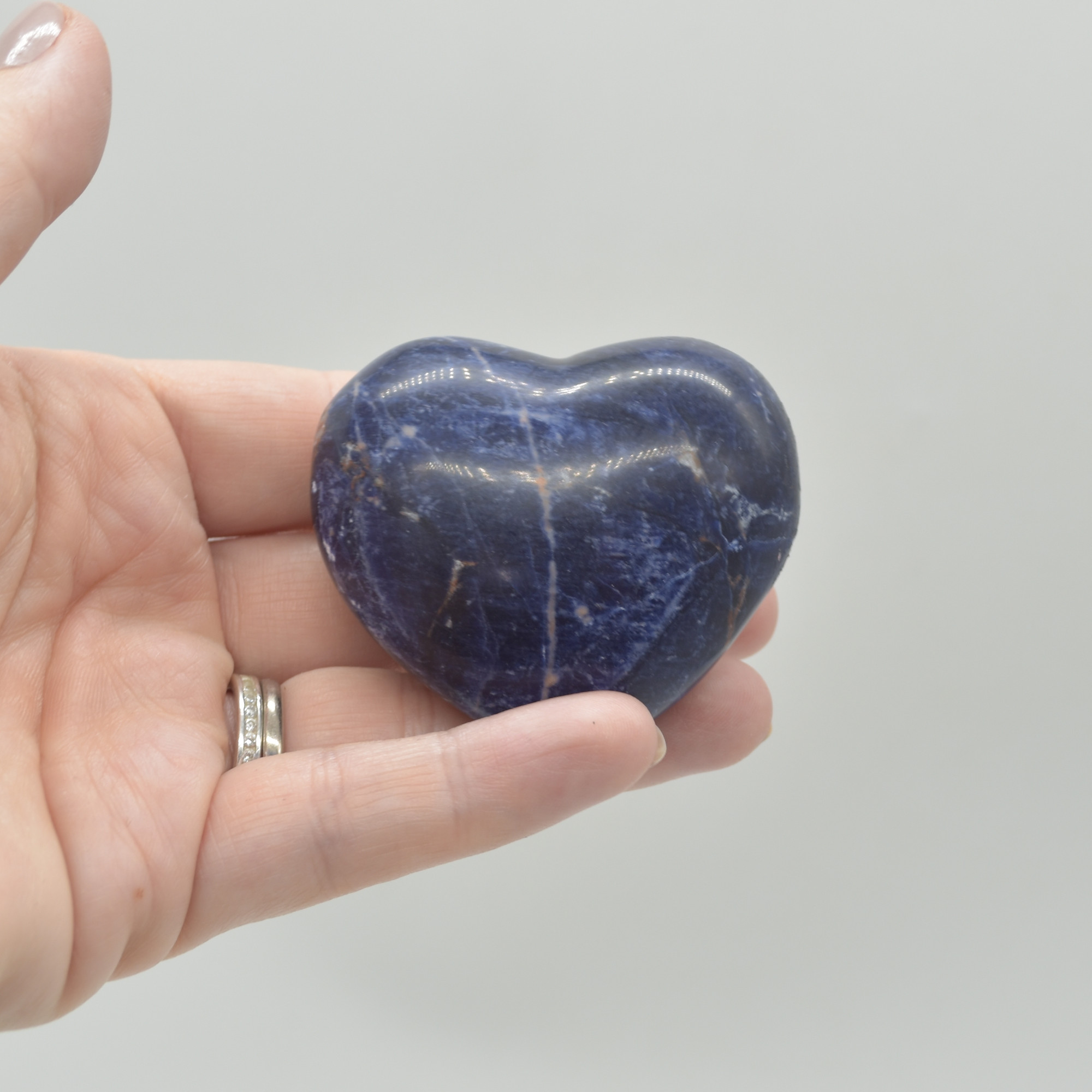 Sodalite Crystal Puffy Heart - 95 grams - #15 - Image 4