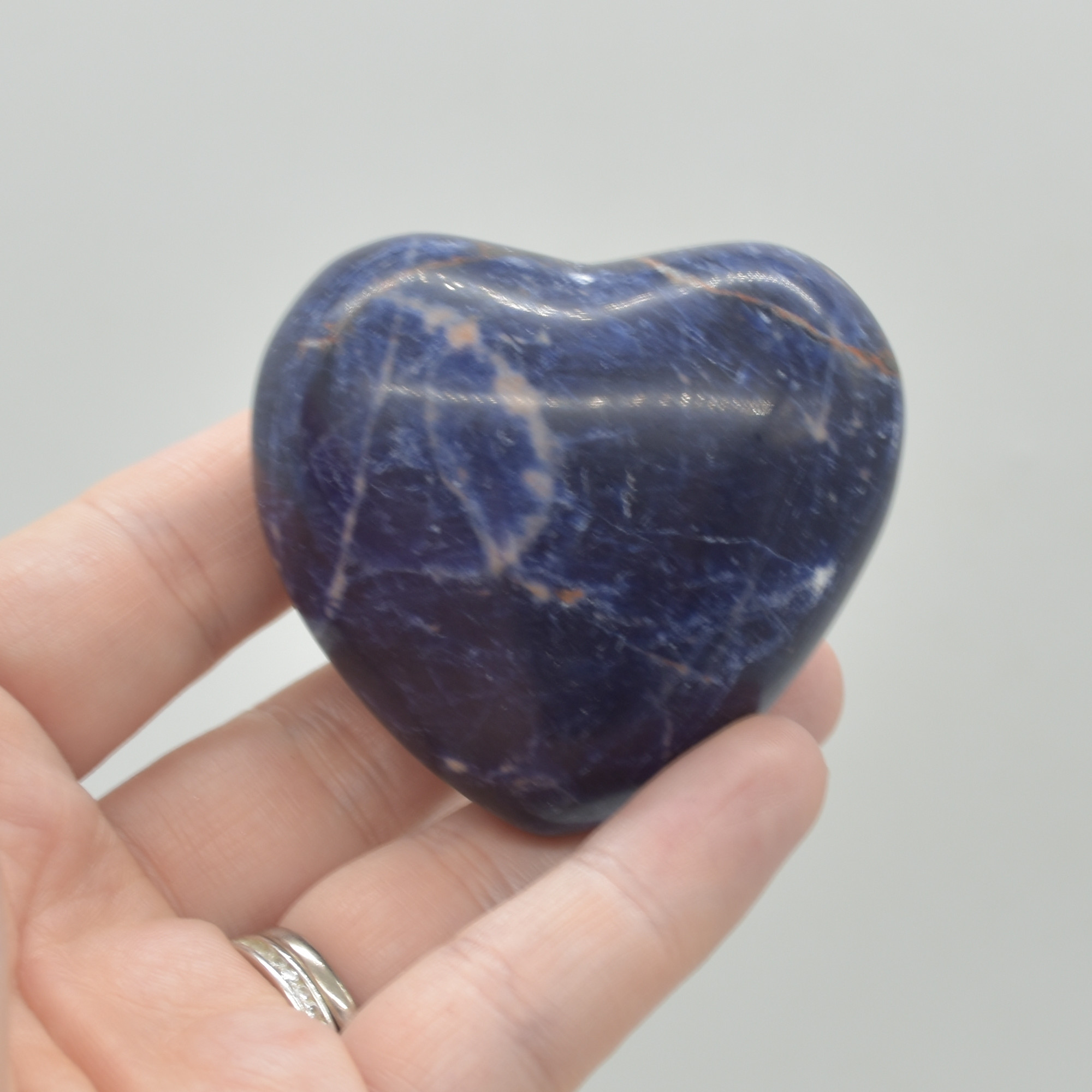 Sodalite Crystal Puffy Heart - 106 grams - #7 - Image 5