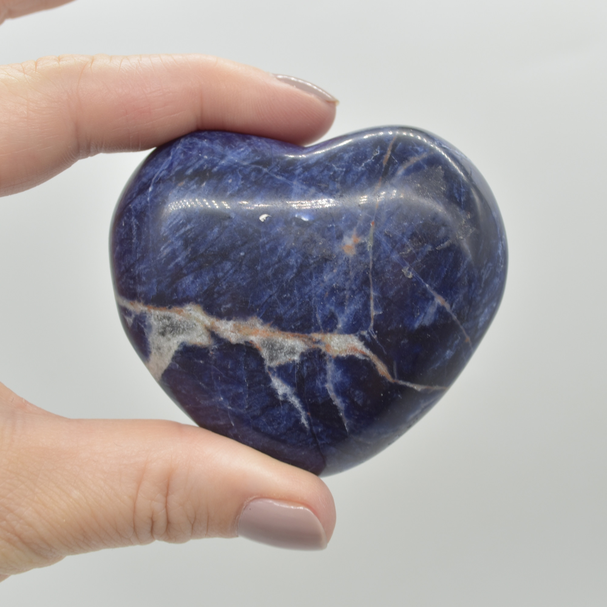 Sodalite Crystal Puffy Heart - 134 grams - #3 - Image 3