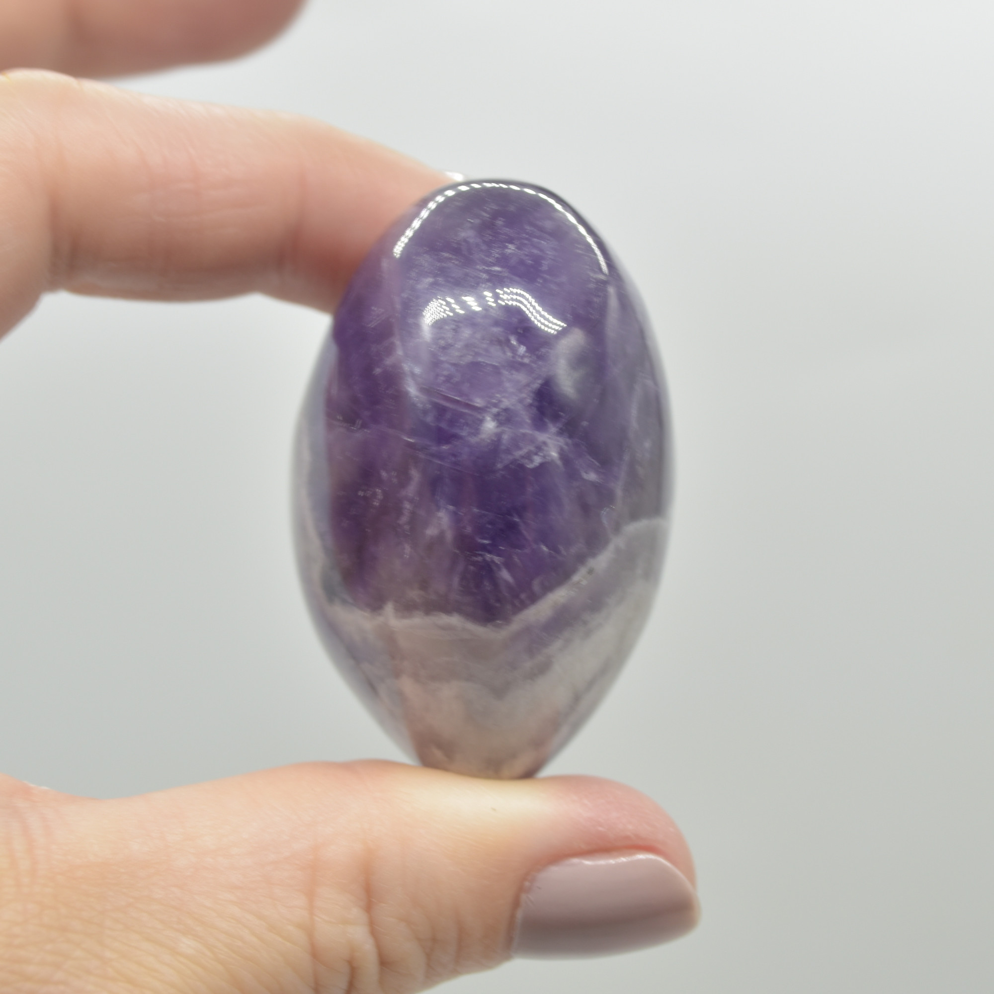 Chevron Amethyst Crystal Puffy Heart - 96 grams - #5 - Image 2