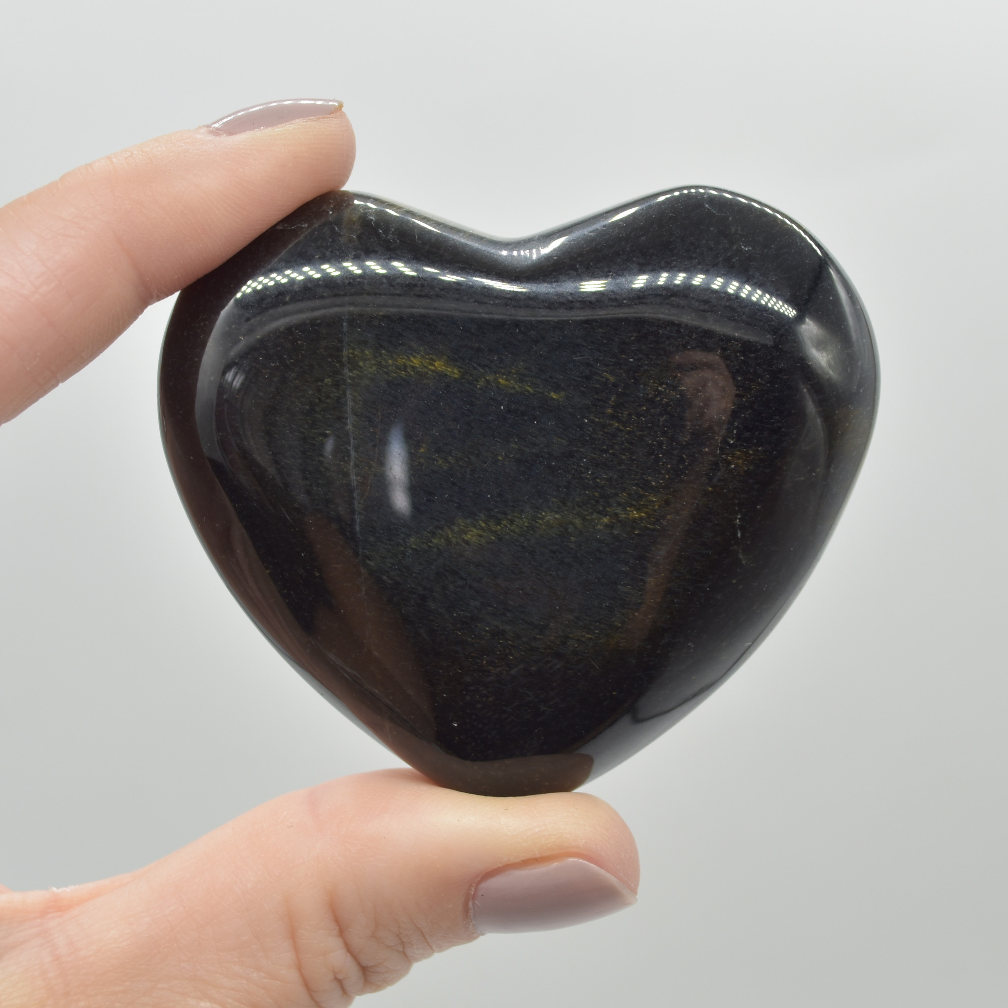 Blue Tigers Eye Crystal Puffy Heart - 105 grams - #2 - Image 4