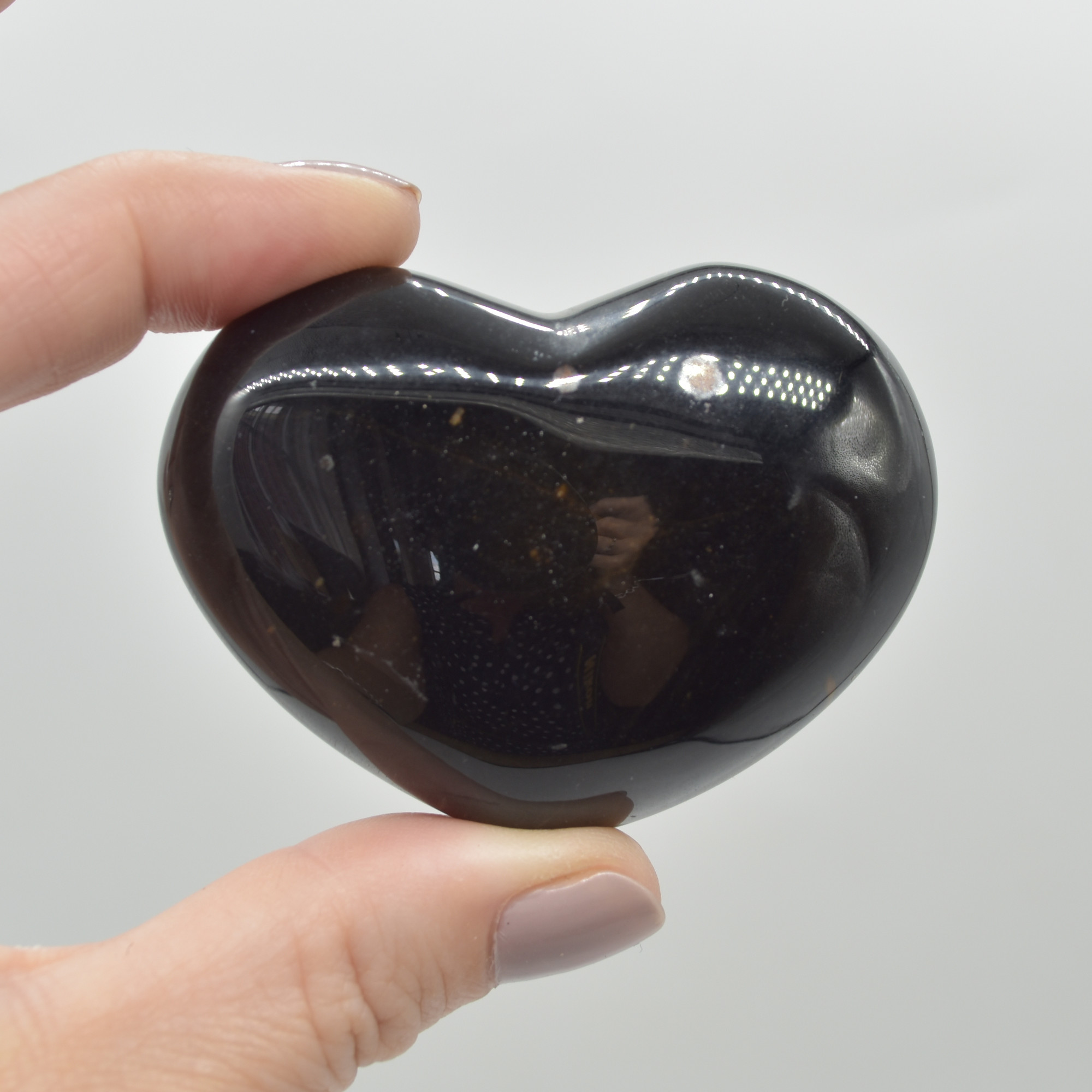 Blue Tigers Eye Crystal Puffy Heart - 111 grams - #3 - Image 3