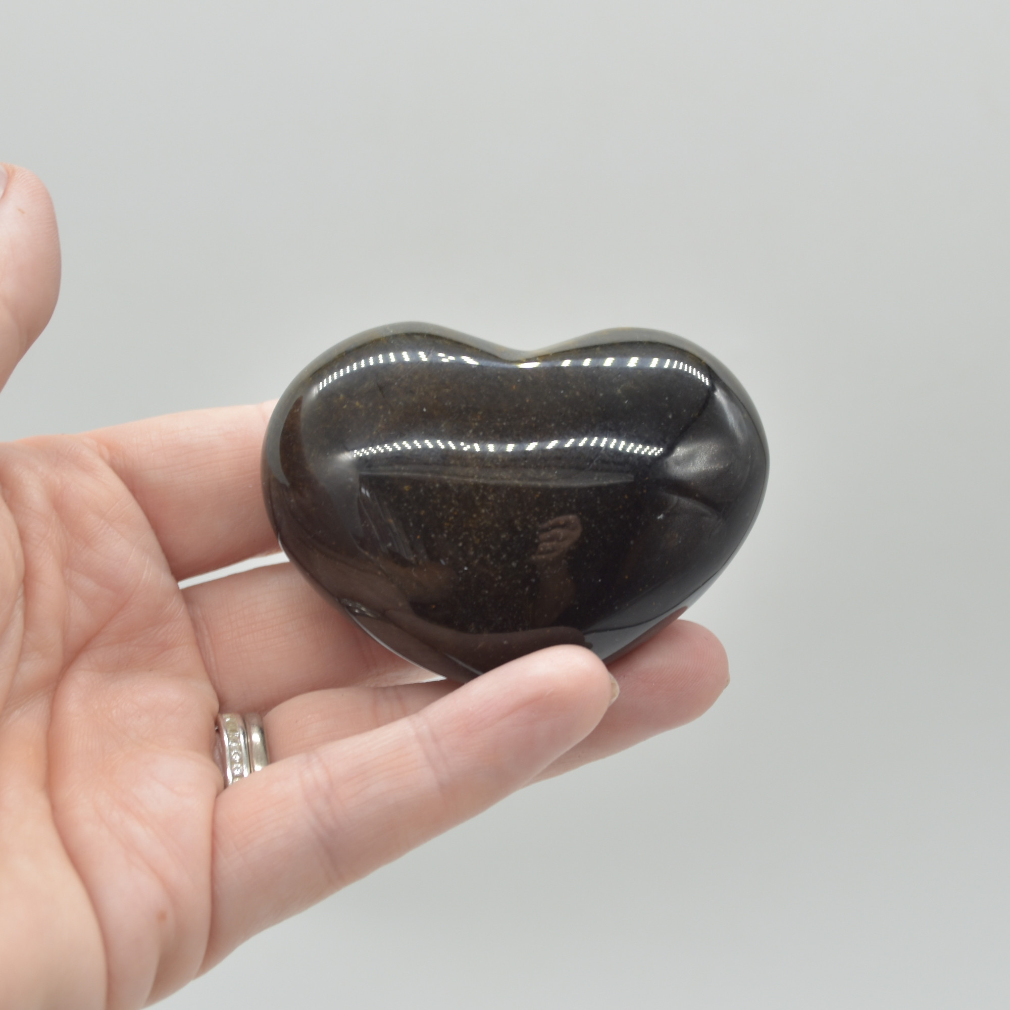 Blue Tigers Eye Crystal Puffy Heart - 111 grams - #3 - Image 6