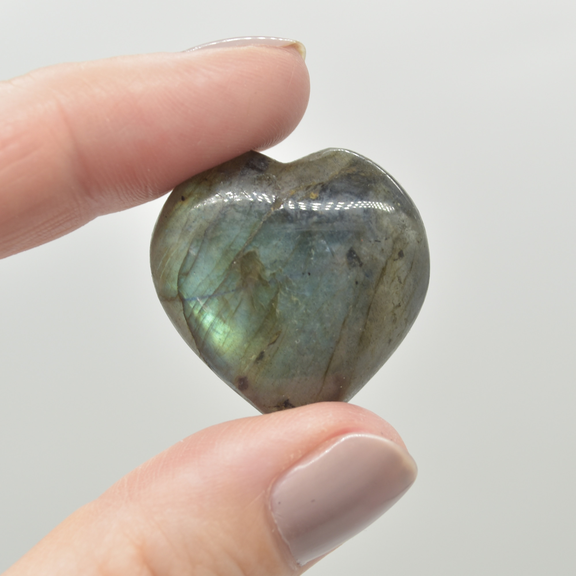 Labradorite Crystal Puffy Heart - 2cm - 2.5cm - 1 Count - Image 4