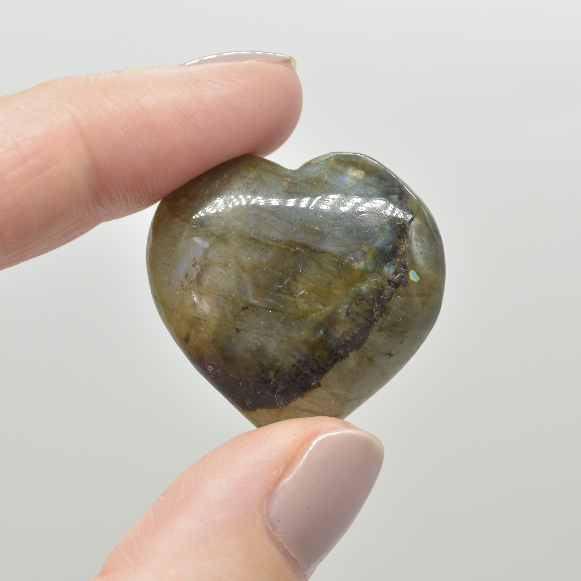 Labradorite Crystal Puffy Heart - 2cm - 2.5cm - 1 Count - Image 5