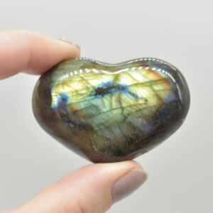 Labradorite Crystal Puffy Heart - 4cm - 4.5cm -  1 Count