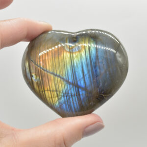 Labradorite Crystal Puffy Heart - 6.5cm -  1 Count