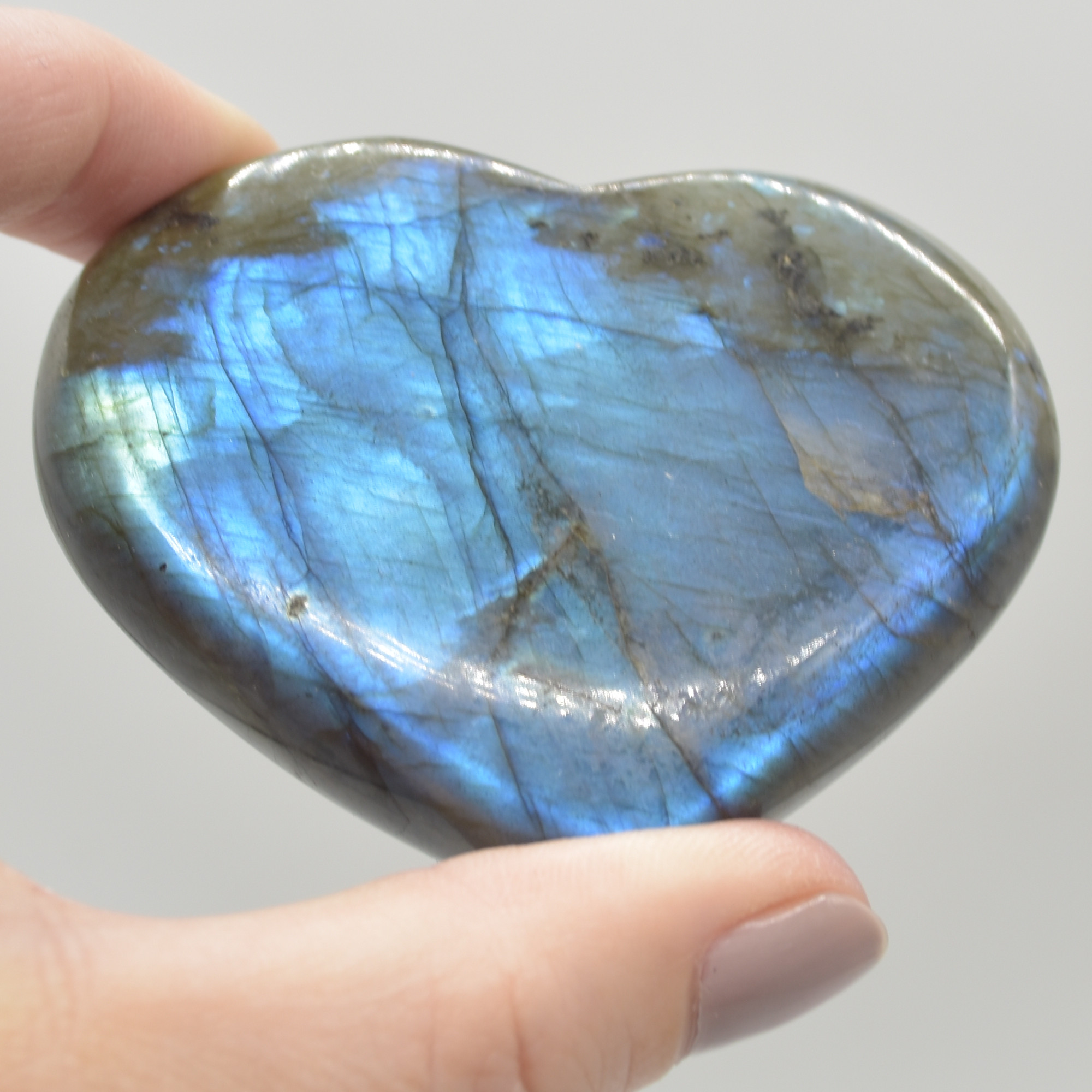 Labradorite Crystal Puffy Heart - 6.5cm - 1 Count - Image 8