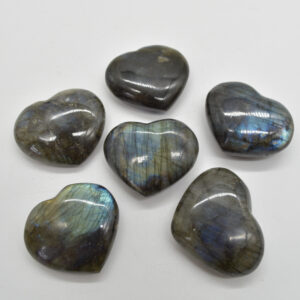 Labradorite Crystal Puffy Heart - 6cm - 1 Count