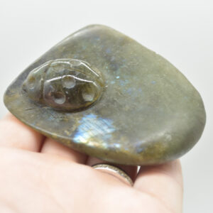 Labradorite Crystal Carving Ladybird Bug on Rock - 140 grams - #04