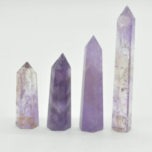 Brazil Amethyst Quartz Crystal Point, Tower, Wand - 1 Count - choose from 4 sizes