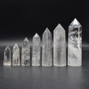 Clear Quartz Crystal Point, Tower, Wand - 1 Count - choose from 10 sizes