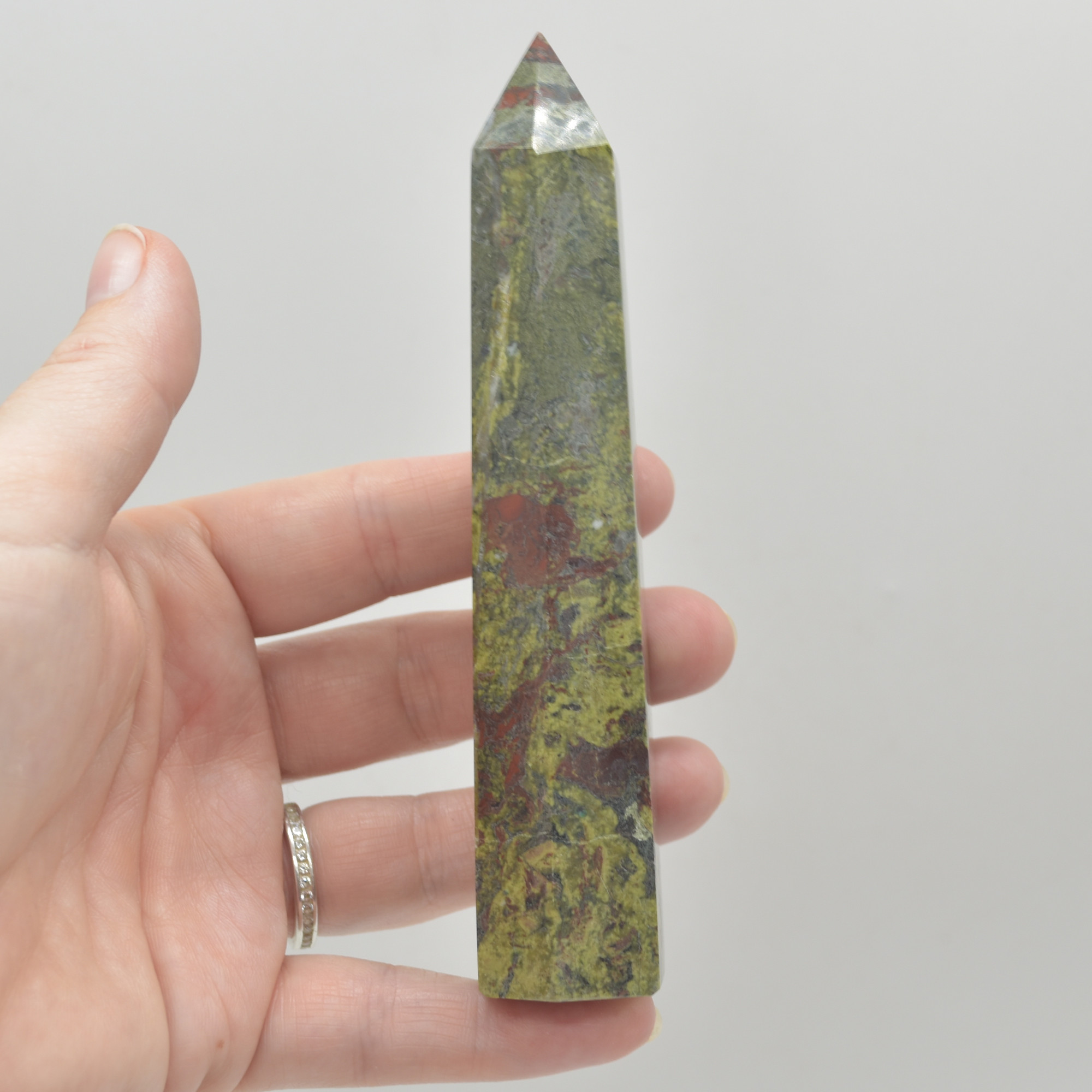 Dragon Blood Jasper Crystal Point, Tower, Wand - 1 Count - choose from 7 sizes - Image 4