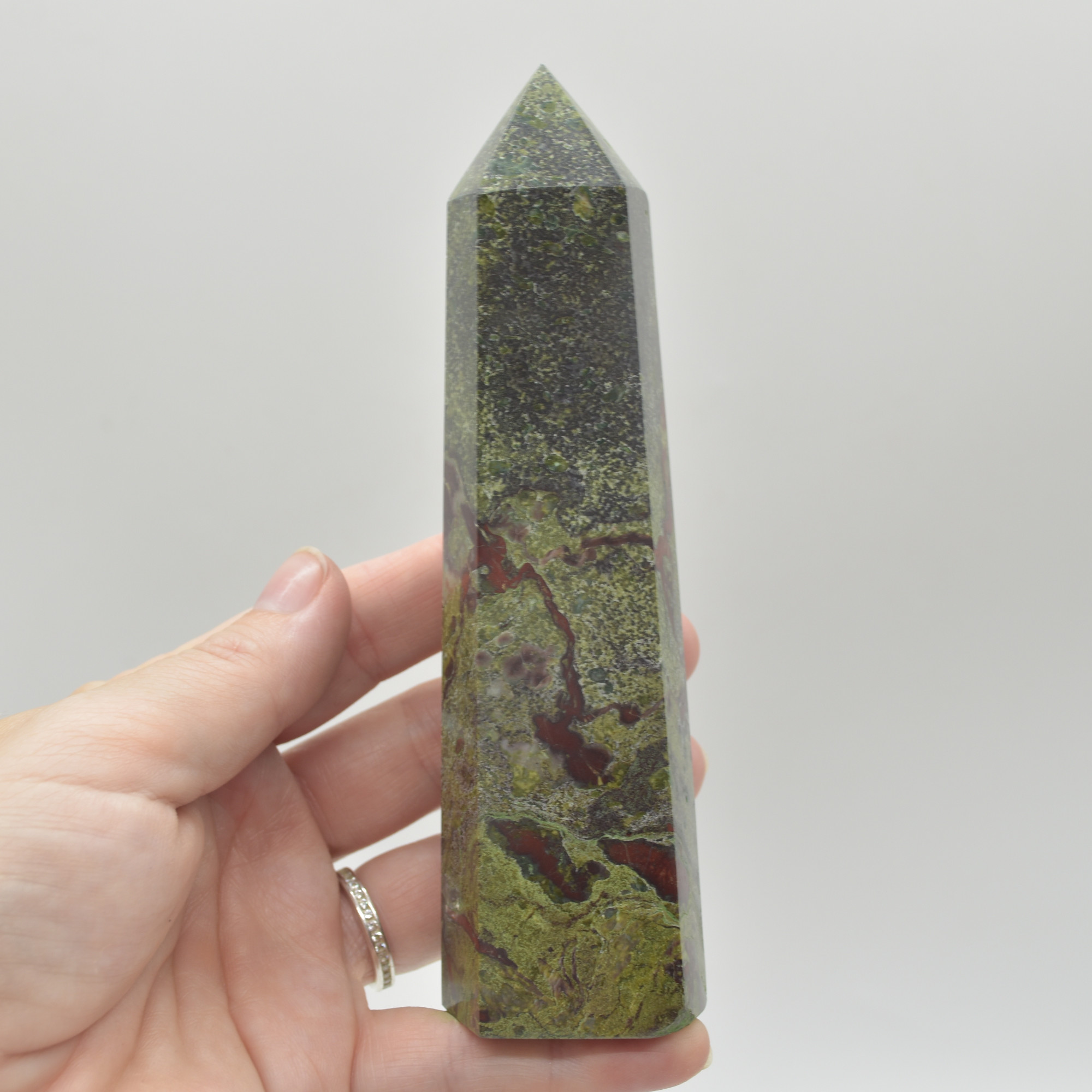 Dragon Blood Jasper Crystal Point, Tower, Wand - 1 Count - choose from 7 sizes - Image 5